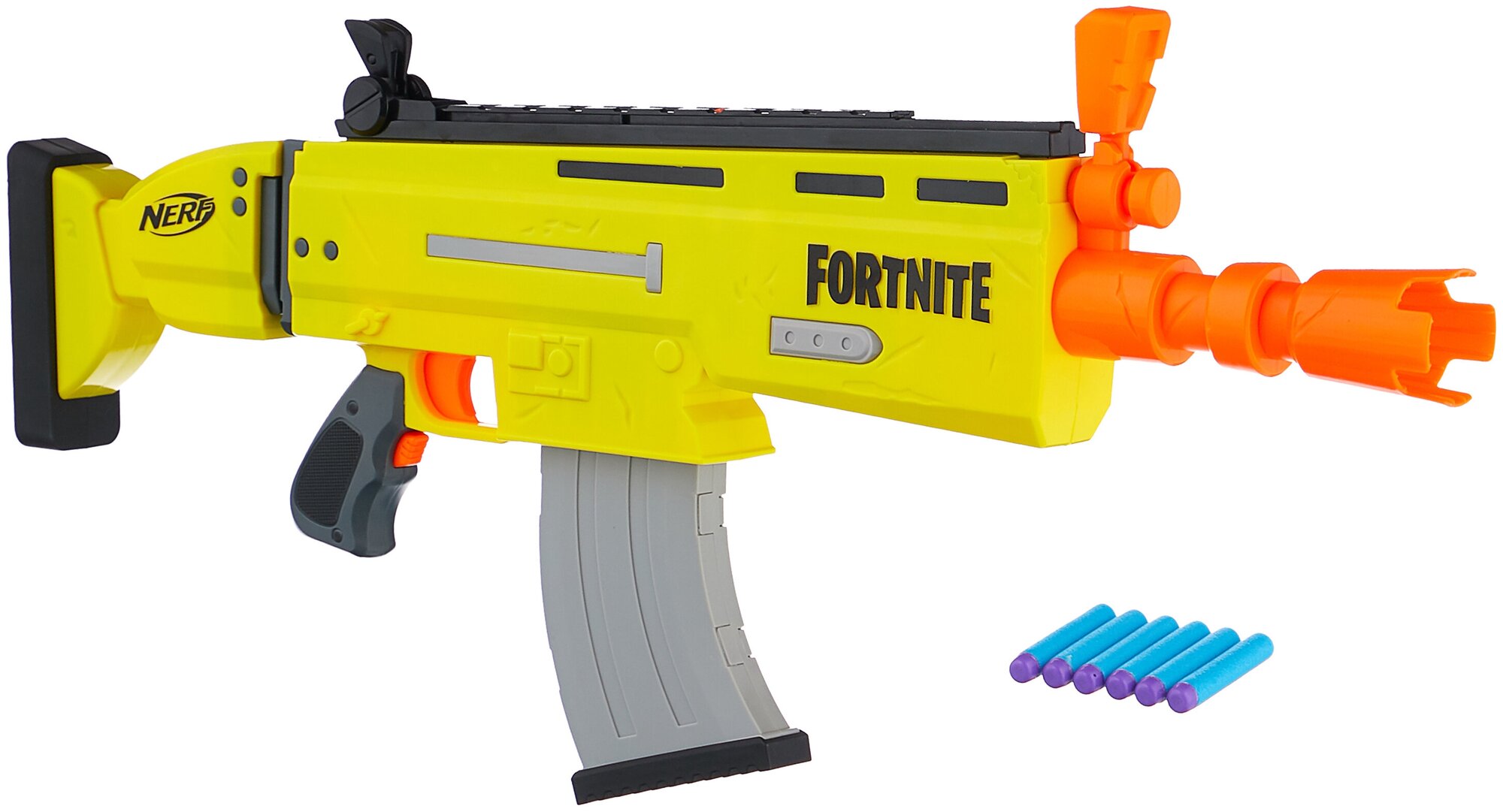 Бластер Nerf Fortnite AR-L E6158, 79 см, желтый/черный