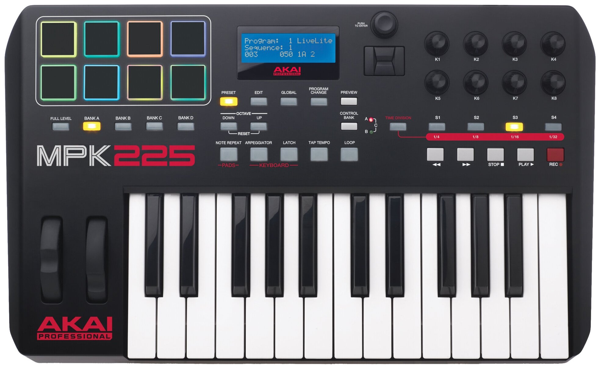 Миди клавиатура Akai Pro MPK225 USB