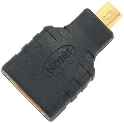 Переходник HDMI-microHDMI Cablexpert A-HDMI-FD, 19F/19M, золотые разъемы, черный