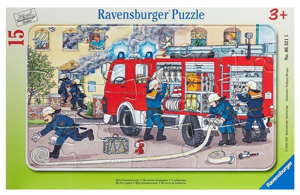 Ravensburger Пазл Пожарная машина 15 элементов