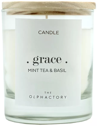 Свеча Ambientair The Olphactory Grace Mint Tea & Basil Мята и базилик (VV401MTTO) белый