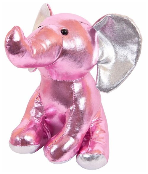 Мягкая игрушка ABtoys Металлик Слоник, 16 см, розовый