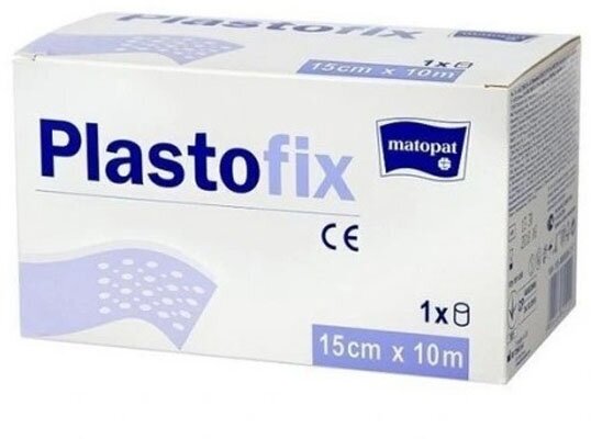 Пластыри фиксирующие нестерильные Plastofix из нетканого материала, 15 см х 10 м Matopat - фото №5