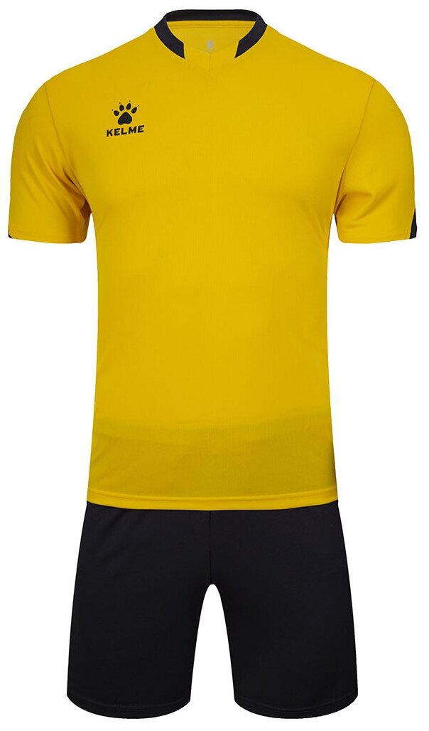 Форма футбольная KELME Short sleeve football UNI желтая с черным размер XS
