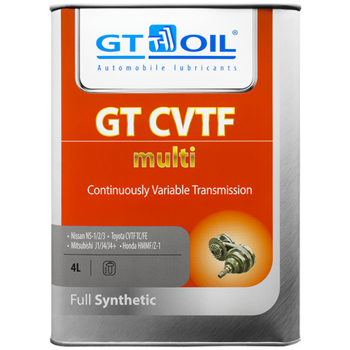 Масло трансмиссионное GT CVTF Multi, 4 л