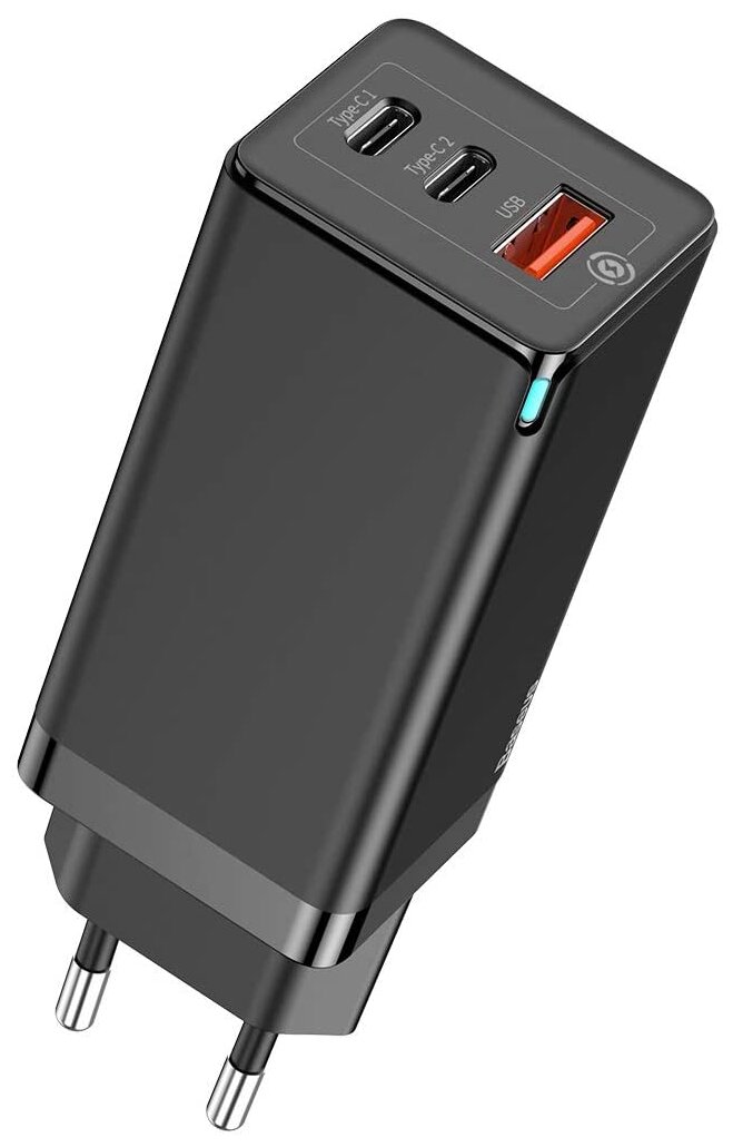 Сетевое зарядное устройство Baseus GaN Quick Travel Charger (CCGAN-B01), 65 Вт, черный