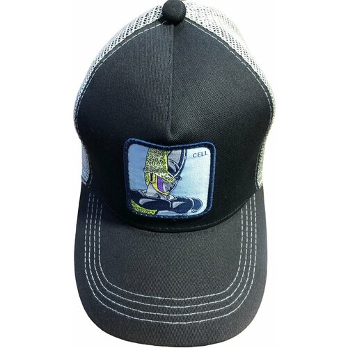 фото Бейсболка , размер 60, черный, белый нет бренда