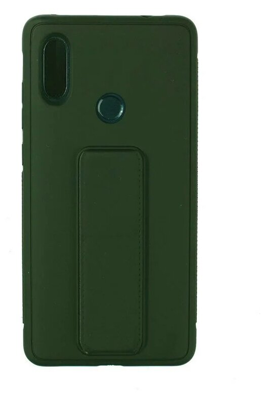 Чехол силиконовый для Huawei Y6 2019, с магнитной подставкой, зеленый