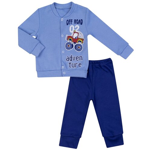 фото Комплект для мальчика км-1409-м утенок джемпер на клепках и брюки размер