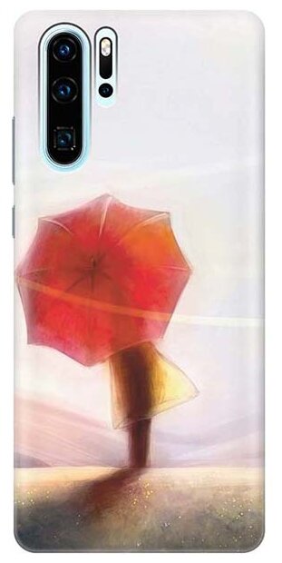 Чехол - накладка ArtColor для Huawei P30 Pro с принтом "Красный зонтик"