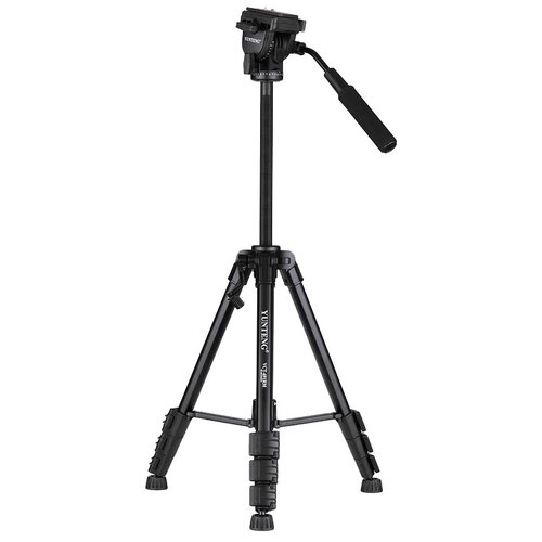 Трипод штатив YUNTENG VCT-691, напольный для фото/видеокамер, 540-1490мм, черный