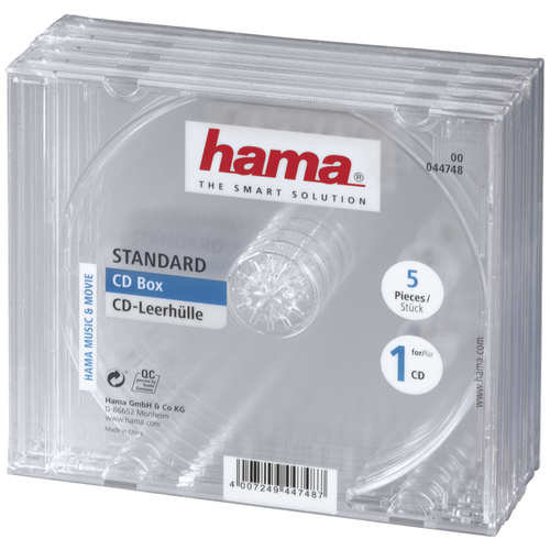 Коробка Hama на 1CD/DVD H-44748 Jewel (упак.:5шт)