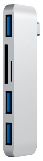 USB-концентратор  Satechi Type-C USB 3.0 3-in-1 Combo Hub, разъемов: 3, Silver