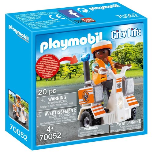 фото Конструктор playmobil city life 70052 спасатель на сигвее