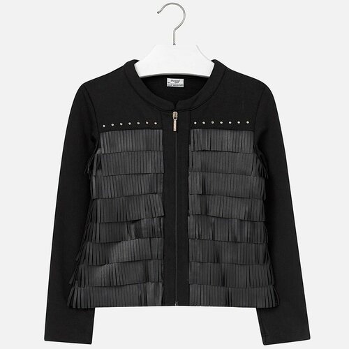 пиджак Mayoral, размер 18 лет (163-167 см), черный брюки mayoral размер 18 лет 163 167 см бежевый