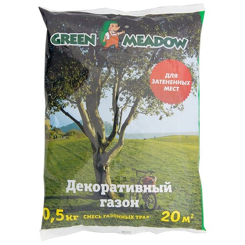 Смесь семян GREEN MEADOW для затемненных мест 0,5 кг, 0.5 кг смесь семян green meadow декоративный газон для затемненных мест 1 кг