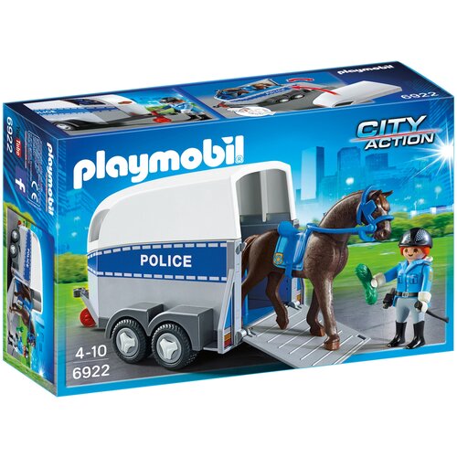 фото Набор с элементами конструктора playmobil city action 6922 конная полиция