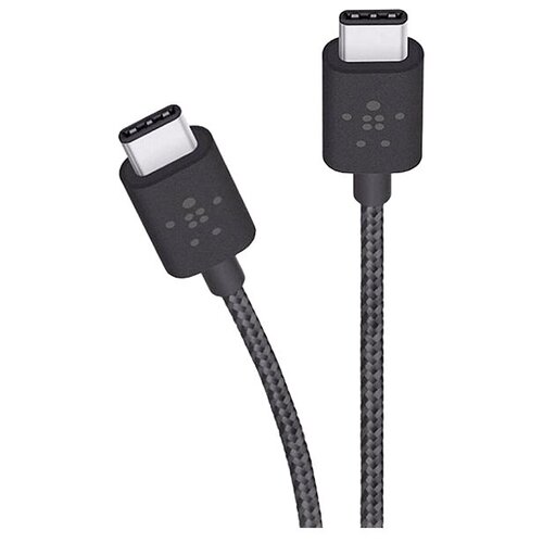 Кабель Belkin MIXIT Metallic USB Type-C - USB Type-C (F2CU041bt06), black кабель belkin mixit metallic usb c to usb c cable 1 8 метра white белый f2cu041bt06 wht