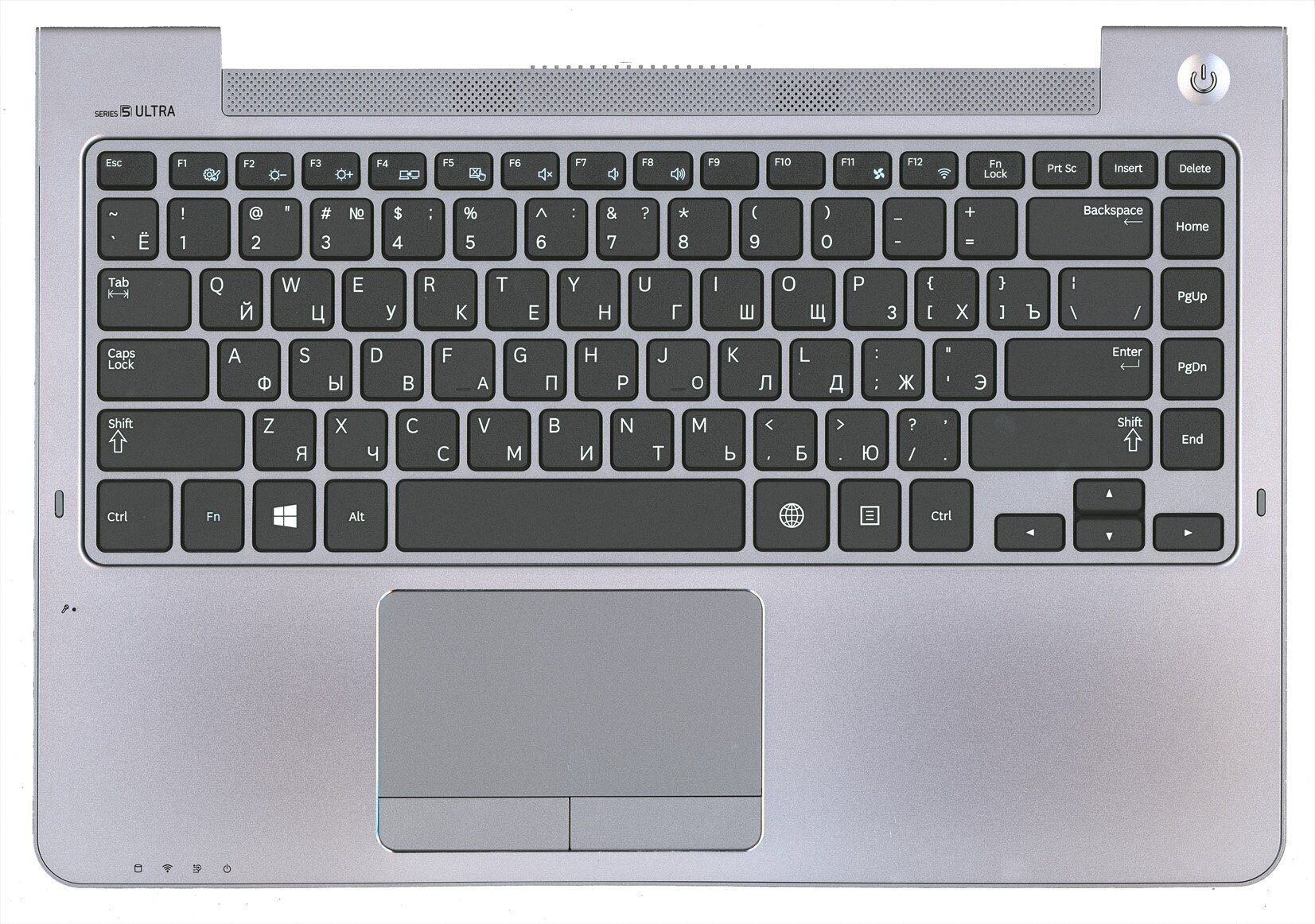 Клавиатура для ноутбука Samsung NP530U4B NP530U4C NP535U4C TopCase p/n: BA75-03720N, BA96-06050A
