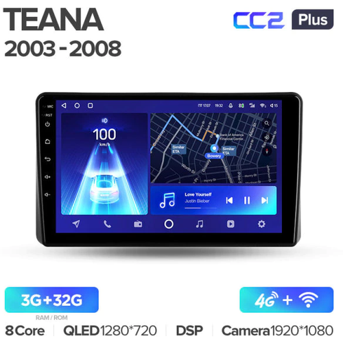 Штатная магнитола Teyes CC2 Plus Nissan Teana J31 2003-2008 4+64G