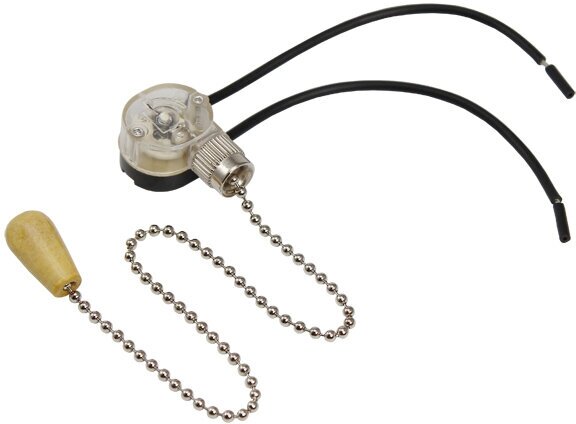 Выключатель для настенного светильника с проводом и деревянным наконечником silver (пакет боб) 32-0103, REXANT 320103 (1 шт.) - фотография № 2