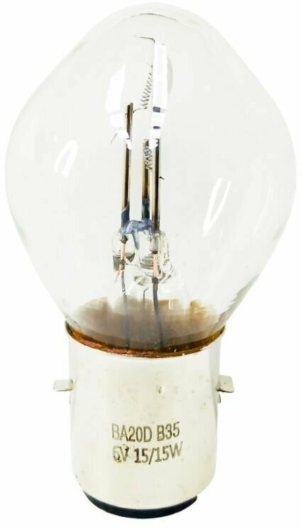 Лампа фарная 6V 15/15W цоколь BA20D B35 (2 контакта)