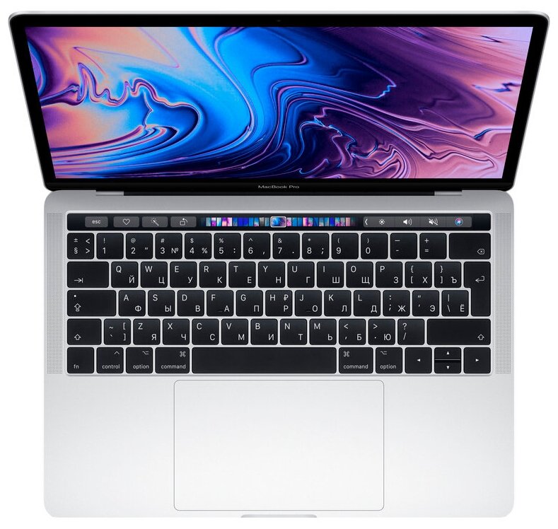 13.3" Ноутбук Apple MacBook Pro 13 Mid 2019 2560x1600, Intel Core i5 1.4 ГГц, RAM 8 ГБ, LPDDR3, SSD 256 ГБ, Intel Iris Plus Graphics 645, macOS, RU, MUHR2RU/A, серебристый