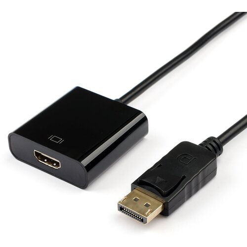 Адаптер-переходник ATcom DisplayPort(male) - HDMI(female) 0,1 m, AT6852 переходник адаптер atcom displayport hdmi at6852 0 1 м черный