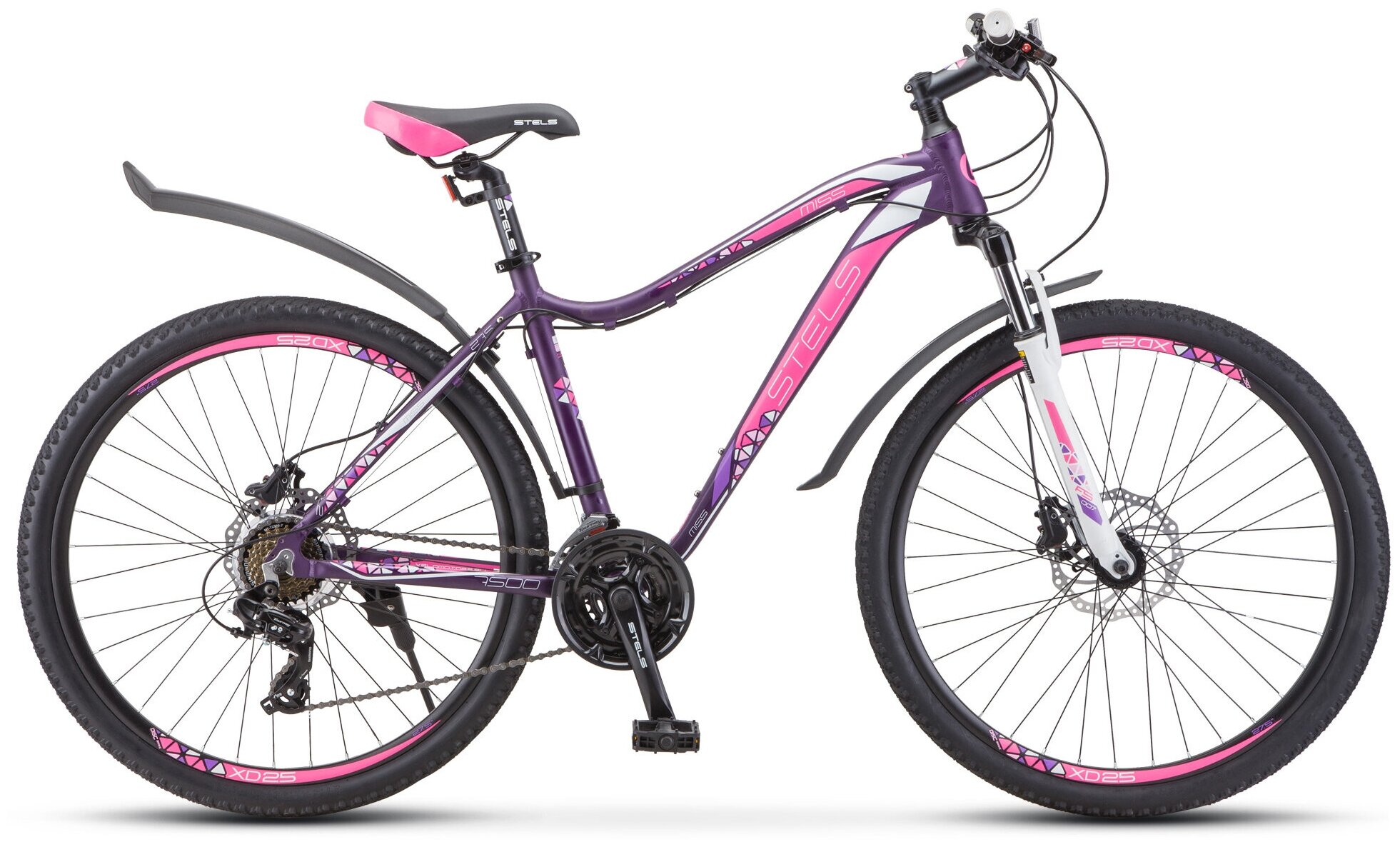Велосипед Stels Miss 7500 D 27.5 V010 (2020) 18" Тёмно-пурпурный (требует финальной сборки)