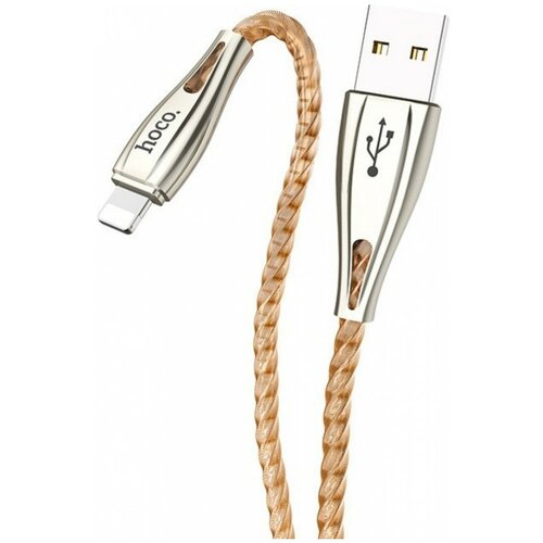 Кабель Hoco U56 USB - microUSB, 1.2 м, 1 шт., золотистый кабель hoco u56 usb microusb 1 2 м 1 шт золотистый