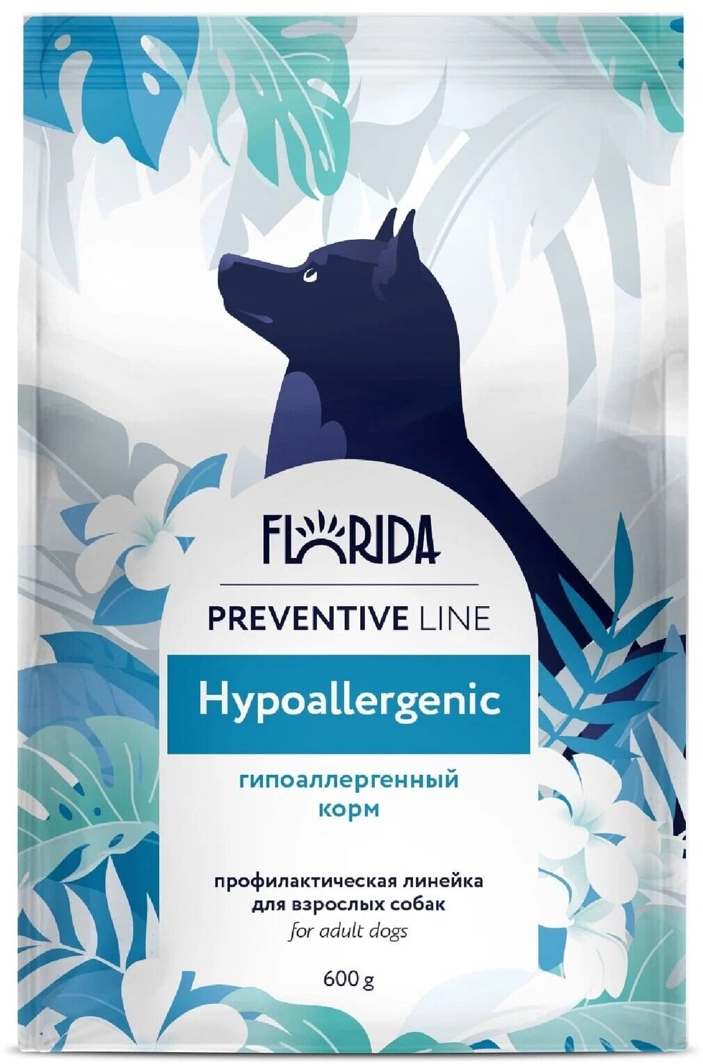 FLORIDA Сухой корм для собак профилактическая линия, Preventive Line hypoallergenic, гипоаллергенный, с индейкой и растительные волокна, 2 кг