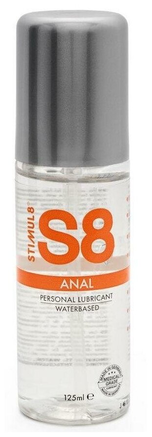 Гель -смазка stimul8 Waterbased Anal Lube, 125 мл