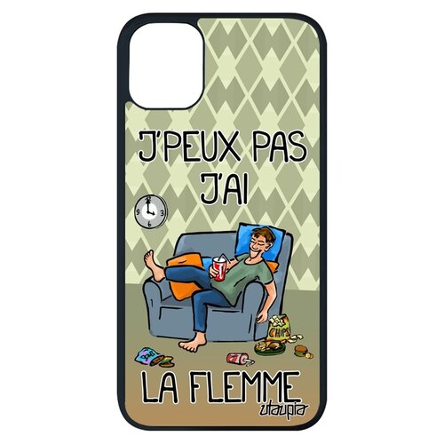 фото Чехол для мобильного apple iphone 11 pro max, "не могу - мне лень!" комикс симуляция utaupia