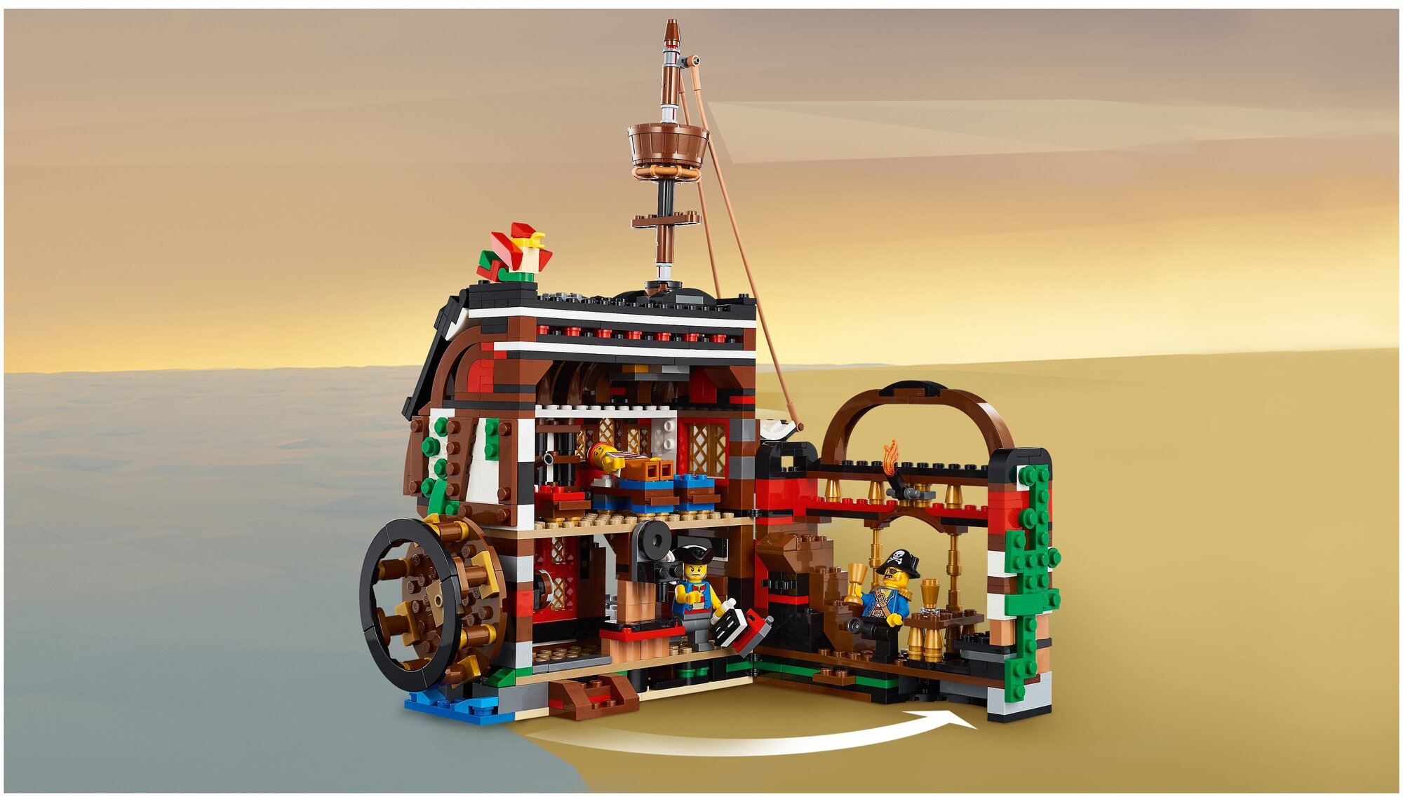 Конструктор LEGO Creator Пиратский корабль, 1262 детали (31109) - фото №17