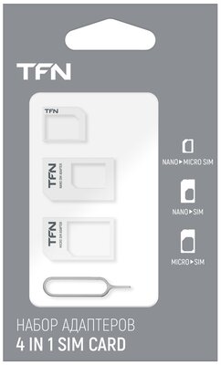 Адаптер 4в1 для сим-карт , TFN белый