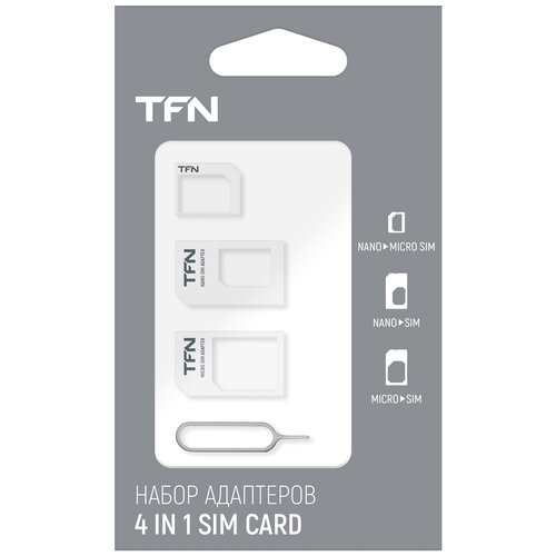 Адаптер 4в1 для сим-карт , TFN белый ipartsbuy new sim