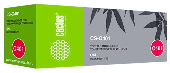 Cactus Картридж Cactus CS-O401 для Oki B401/MB441/451 черный 1500стр