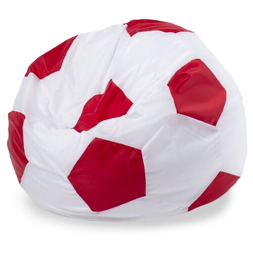 фото Пуффбери кресло-мешок мяч l красный/белый оксфорд