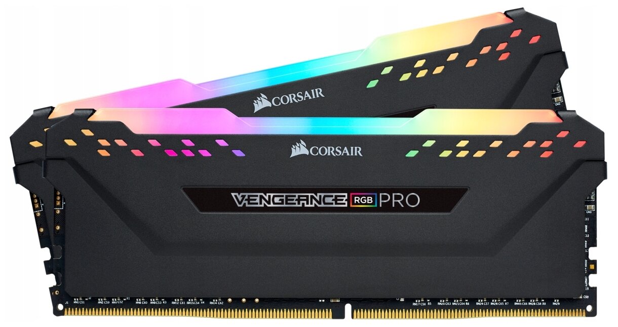 Оперативная память Corsair Vengeance RGB PRO 16 ГБ (8 ГБ x 2 шт.) DDR4 3200 МГц DIMM CL16 CMH16GX4M2E3200C16