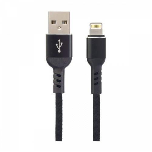 Кабель Perfeo USB - Lightning (I4316), 1 м, черный кабель remax lesu rc 050i usb на lightning iphone ipod ipad 2a 1 метр белый для зарядки гаджетов apple и передачи данных