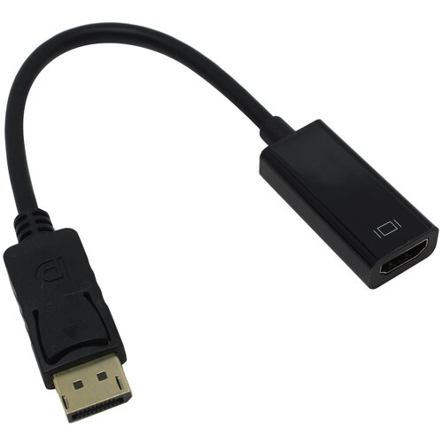 Переходник/адаптер ExeGate DisplayPort - HDMI (EX284921RUS), 0.15 м, черный