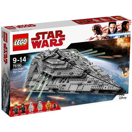 LEGO Star Wars 75190 Звездный разрушитель Первого Ордена, 1416 дет. lego brick sketches 40391 штурмовик первого ордена 151 дет