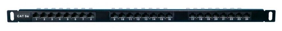Патч-панель Hyperline PPHD-19-24-8P8C-C5E-110D 19" 0.5U 24xRJ45 кат.5e UTP