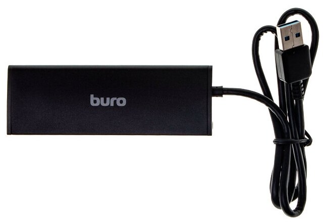 Разветвитель USB 3.0 Buro BU-HUB4-0.5-U3.0 4порт. черный