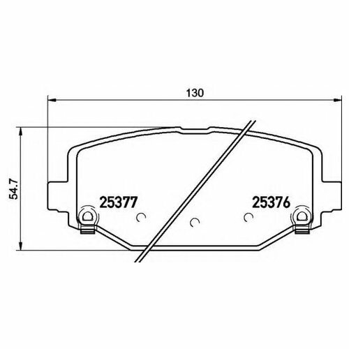 Комплект задних тормозных колодок Brembo P11032 для Chrysler GRAND VOYAGER V RT V; Dodge GRANDCARAVAN; Fiat Freemont; VW Routan