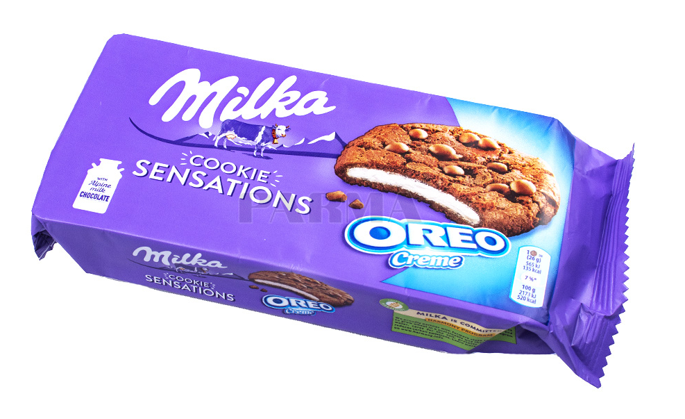 Печенье шоколадное Милка «Шоколадная Сенсация» 156гр / Milka Sensations Cookies Oreo creme 156g