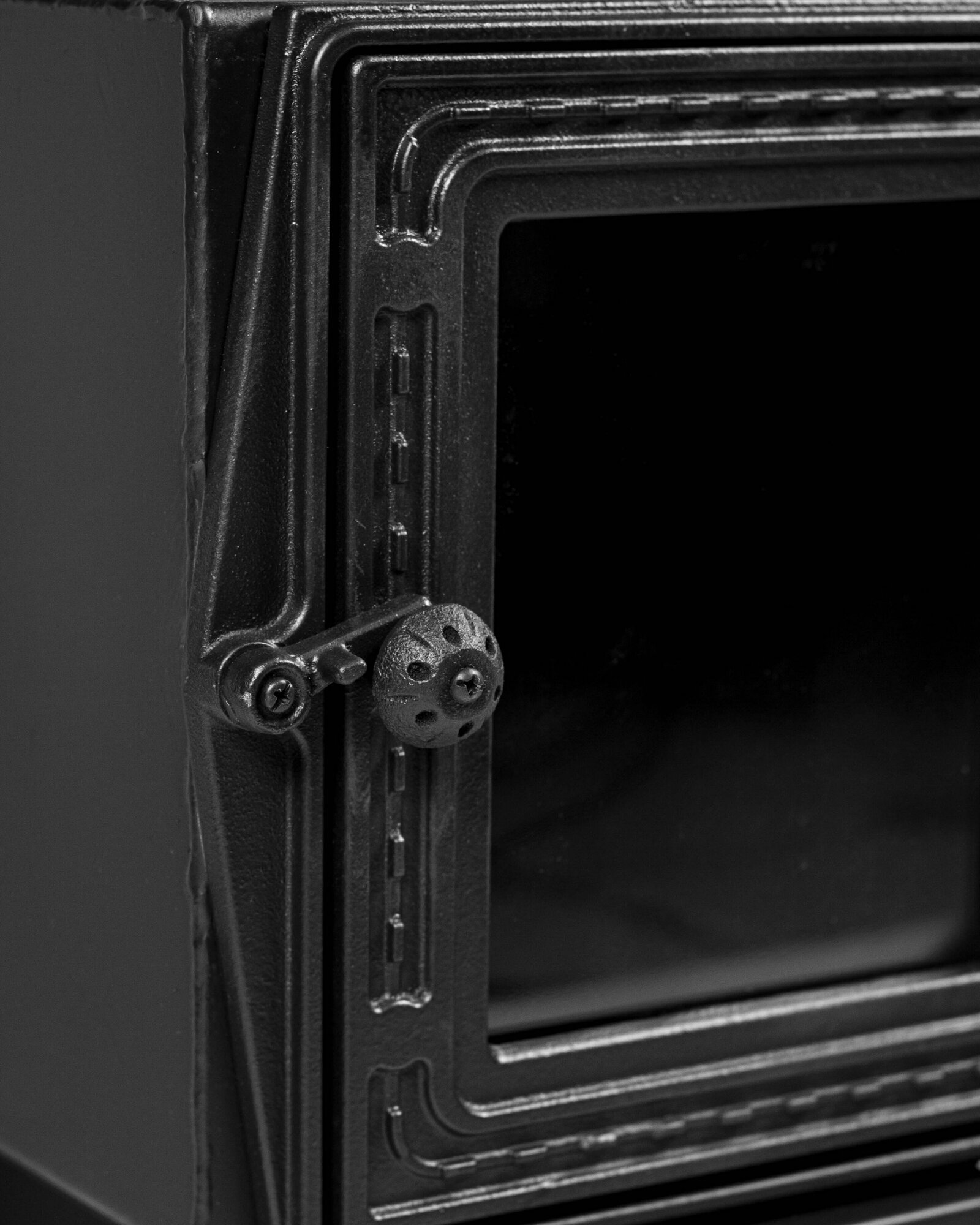 Отопительная Буржуйка - Камин HotLuxe, Со стеклом и чугунной дверкой, Напольная установка - фотография № 3