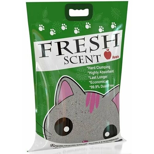 Наполнитель (Fresh Scent) комкующийся Яблоко 10л свежесть