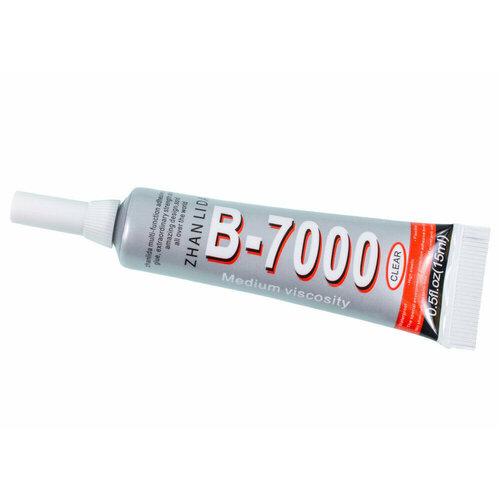 Клей B-7000 / B7000 (15 ml) прозрачный эластичный, для проклейки тачскринов и приклеивания страз