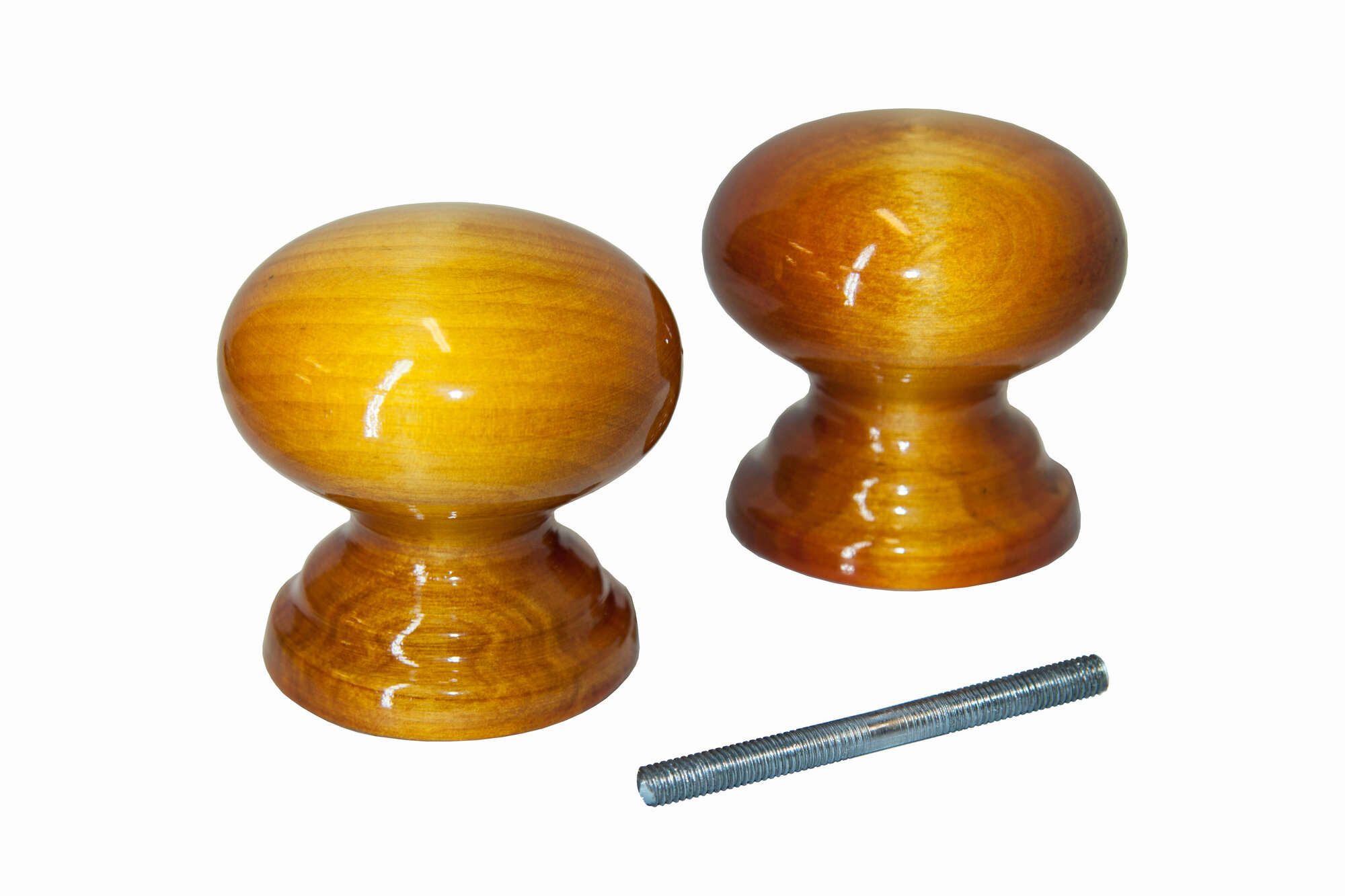 Ручка-кнопка деревянная Лиственница